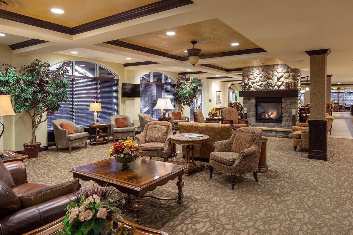 Lounge area of Astoria Retirement Residence in Port Coquitlam
